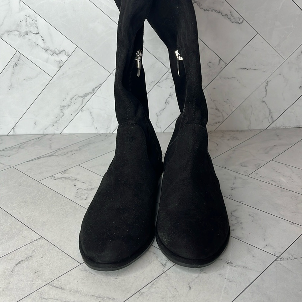 NWT Marc Fisher Womens Humor Black Faux Suede Over-The-Knee Boots Shoe Size 5M - Picture 3 of 10